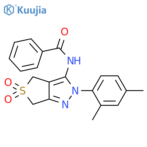 N-[2-(2,4-dimethylphenyl)-5,5-dioxo-2H,4H,6H-5lambda6-thieno[3,4-c]pyrazol-3-yl]benzamide structure