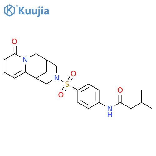 3-methyl-N-4-({6-oxo-7,11-diazatricyclo7.3.1.0^{2,7}trideca-2,4-dien-11-yl}sulfonyl)phenylbutanamide structure