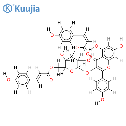 3",6"-Di-O-(p-hydroxycinnamoyl)-3-O-beta-D-Glucopyranosyloxy-4’,5,7-trihydroxyflavone structure