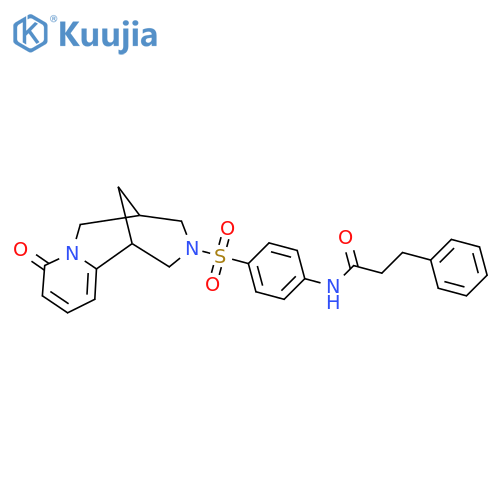 N-4-({6-oxo-7,11-diazatricyclo7.3.1.0^{2,7}trideca-2,4-dien-11-yl}sulfonyl)phenyl-3-phenylpropanamide structure