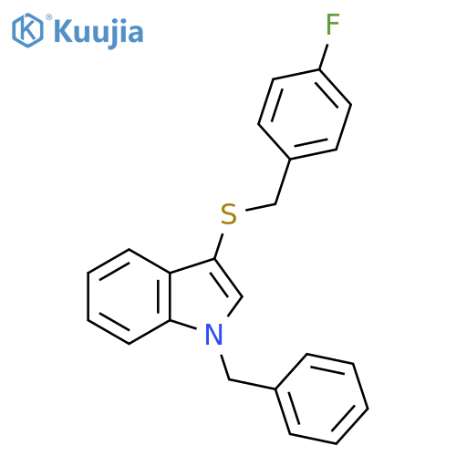 1-benzyl-3-{(4-fluorophenyl)methylsulfanyl}-1H-indole structure