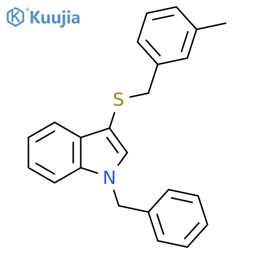 1-benzyl-3-{(3-methylphenyl)methylsulfanyl}-1H-indole structure