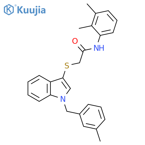 N-(2,3-dimethylphenyl)-2-({1-[(3-methylphenyl)methyl]-1H-indol-3-yl}sulfanyl)acetamide structure