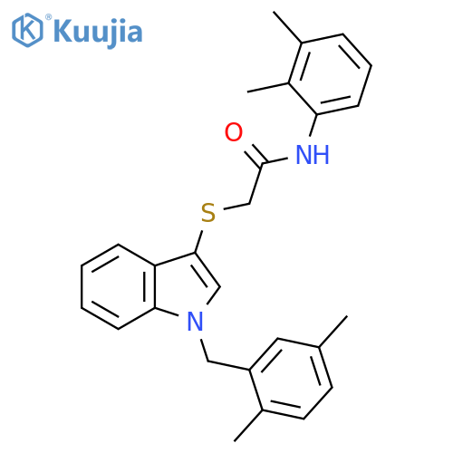 N-(2,3-dimethylphenyl)-2-({1-(2,5-dimethylphenyl)methyl-1H-indol-3-yl}sulfanyl)acetamide structure