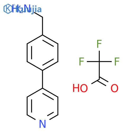 Benzenemethanamine, 4-(4-pyridinyl)-, trifluoroacetate structure