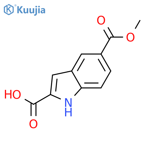 5-(Methoxycarbonyl)-1H-indole-2-carboxylic acid structure