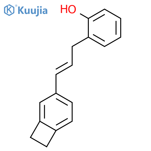 2-[3-(Bicyclo[4.2.0]octa-1,3,5-trien-3-yl)prop-2-en-1-yl]phenol structure