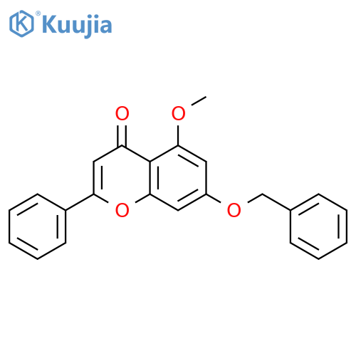 4H-1-Benzopyran-4-one, 5-methoxy-2-phenyl-7-(phenylmethoxy)- structure