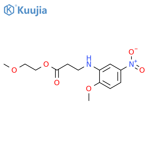 2-methoxyethyl N-(2-methoxy-5-nitrophenyl)-beta-alaninate structure
