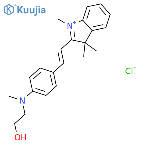 2-[2-[4-[(2-hydroxyethyl)methylamino]phenyl]vinyl]-1,3,3-trimethyl-3H-indolium chloride structure