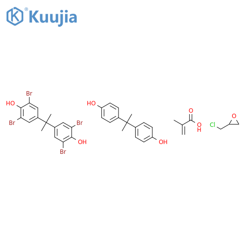 2-Propenoic acid, 2-methyl-, polymer with (chloromethyl)oxirane, 4,4-(1-methylethylidene)bis2,6-dibromophenol and 4,4-(1-methylethylidene)bisphenol structure
