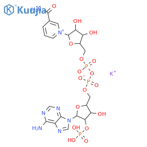 b-Nicotinamide adenine dinucleotide phosphate potassium salt hydrate structure