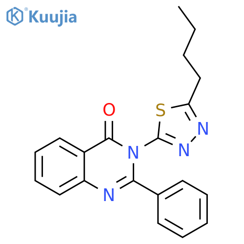 3-(5-butyl-1,3,4-thiadiazol-2-yl)-2-phenylquinazolin-4(3H)-one structure