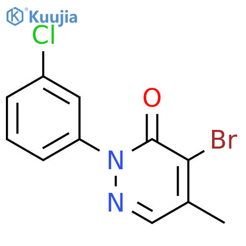 3(2H)-Pyridazinone, 4-bromo-2-(3-chlorophenyl)-5-methyl- structure