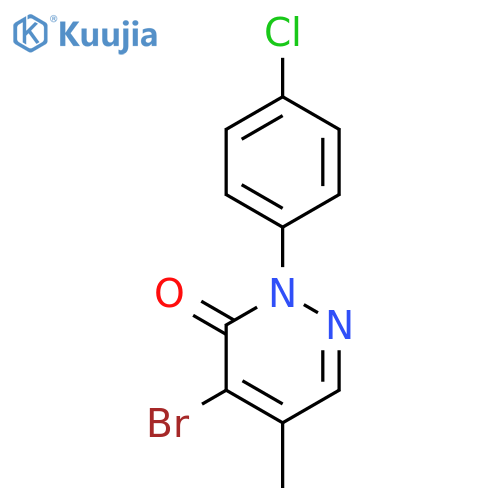 3(2H)-Pyridazinone, 4-bromo-2-(4-chlorophenyl)-5-methyl- structure