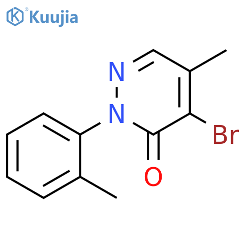 3(2H)-Pyridazinone, 4-bromo-5-methyl-2-(2-methylphenyl)- structure