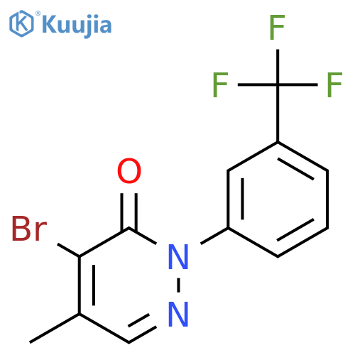 3(2H)-Pyridazinone, 4-bromo-5-methyl-2-[3-(trifluoromethyl)phenyl]- structure