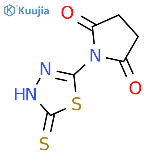 2,5-Pyrrolidinedione, 1-(4,5-dihydro-5-thioxo-1,3,4-thiadiazol-2-yl)- structure
