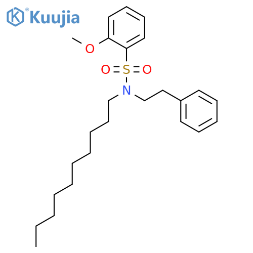 Benzenesulfonamide, N-decyl-2-methoxy-N-(2-phenylethyl)- structure