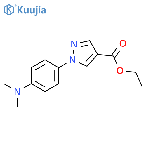 1H-Pyrazole-4-carboxylic acid, 1-[4-(dimethylamino)phenyl]-, ethyl ester structure