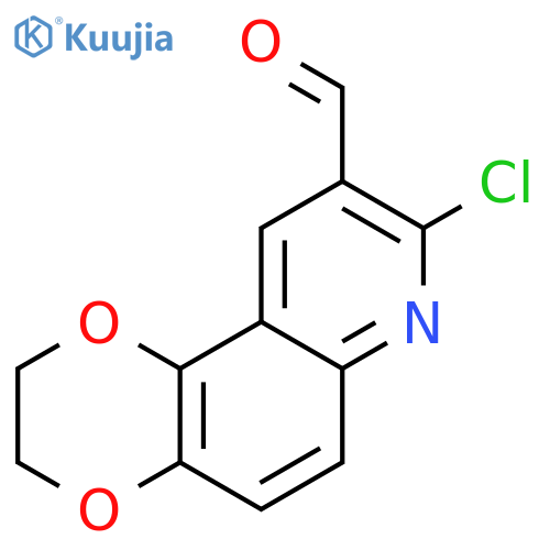 1,4-DIOXINO[2,3-F]QUINOLINE-9-CARBOXALDEHYDE, 8-CHLORO-2,3-DIHYDRO- structure