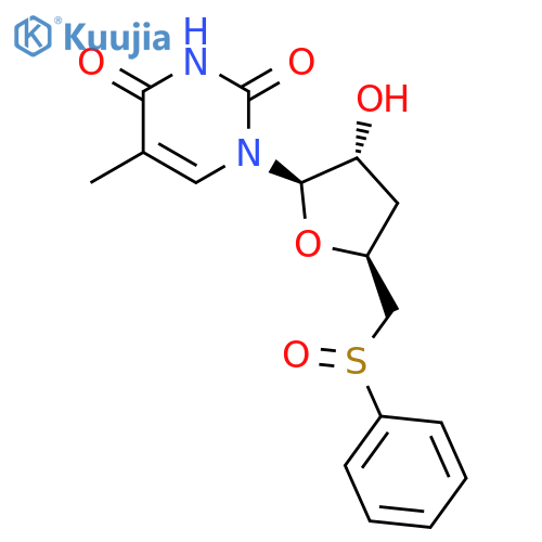 Uridine, 3',5'-dideoxy-5-methyl-5'-(phenylsulfinyl)- structure