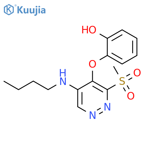 PHENOL, 2-[[5-(BUTYLAMINO)-3-(METHYLSULFONYL)-4-PYRIDAZINYL]OXY]- structure