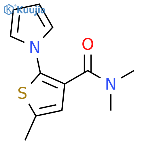 N,n,5-trimethyl-2-(1h-pyrrol-1-yl)thiophene-3-carboxamide (en)3-thiophenecarboxamide, N,n,5-trimethyl-2-(1h-pyrrol-1-yl)- (en) structure
