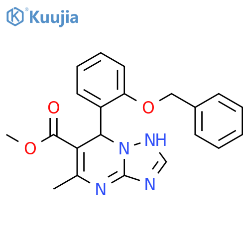 methyl 7-2-(benzyloxy)phenyl-5-methyl-4H,7H-1,2,4triazolo1,5-apyrimidine-6-carboxylate structure