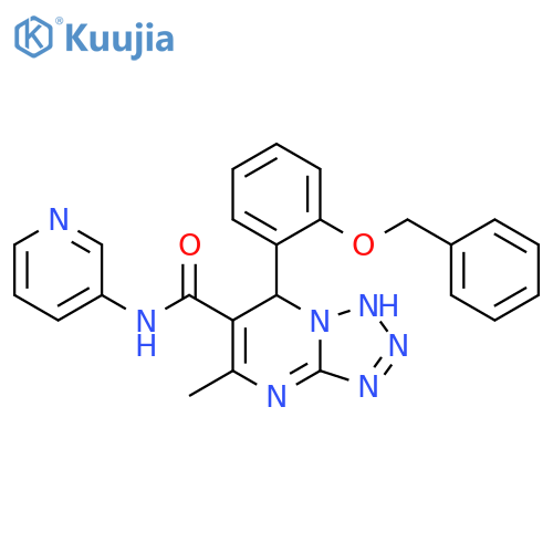 7-2-(benzyloxy)phenyl-5-methyl-N-(pyridin-3-yl)-4H,7H-1,2,3,4tetrazolo1,5-apyrimidine-6-carboxamide structure