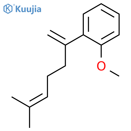 Benzene, 1-methoxy-2-(5-methyl-1-methylene-4-hexenyl)- structure