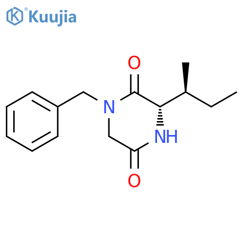 2,5-Piperazinedione, 3-[(1S)-1-methylpropyl]-1-(phenylmethyl)-, (3S)- structure