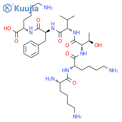 L-LYSINE, L-LYSYL-L-LYSYL-L-THREONYL-L-VALYL-L-PHENYLALANYL- structure