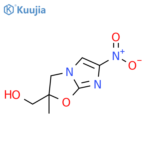 [(2R)-2-methyl-6-nitro-2H,3H-imidazo[2,1-b][1,3]oxazol-2-yl]methanol structure