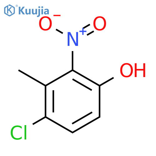 4-chloro-3-methyl-2-nitrophenol structure