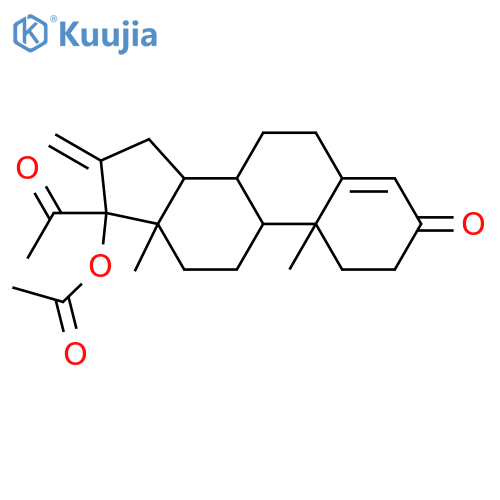 Pregn-4-ene-3,20-dione,17-(acetyloxy)-16-methylene- structure