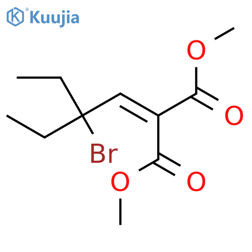 Propanedioic acid, (2-bromo-2-ethylbutylidene)-, dimethyl ester structure