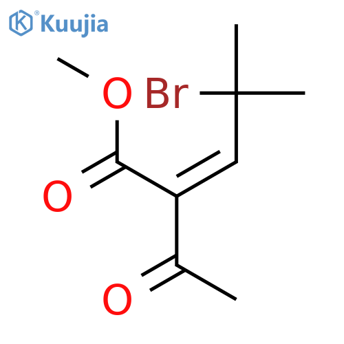 2-PENTENOIC ACID, 2-ACETYL-4-BROMO-4-METHYL-, METHYL ESTER, (2Z)- structure
