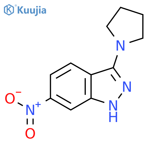 1H-Indazole, 6-nitro-3-(1-pyrrolidinyl)- structure