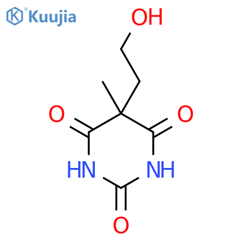 2,4,6(1H,3H,5H)-Pyrimidinetrione, 5-(2-hydroxyethyl)-5-methyl- structure