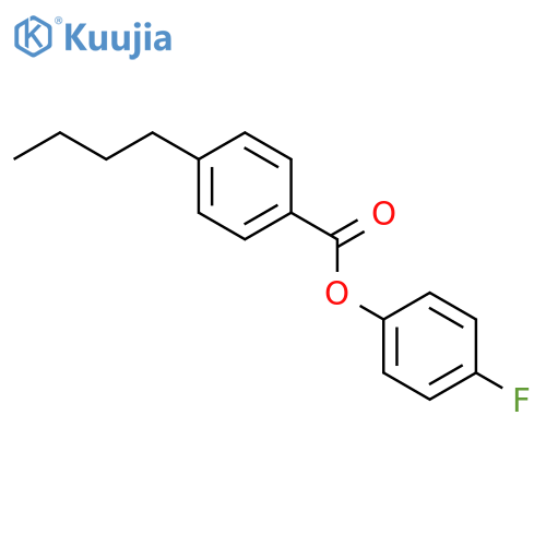 Benzoic acid, 4-butyl-, 4-fluorophenyl ester structure