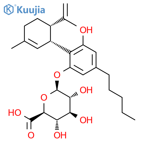 (2S,3S,4S,5R,6S)-3,4,5-trihydroxy-6-[3-hydroxy-2-[(1R,6S)-3-methyl-6-p rop-1-en-2-yl-1-cyclohex-2-enyl]-5-pentyl-phenoxy]oxane-2-carboxylic a cid structure