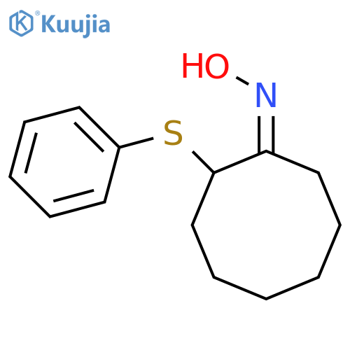 CYCLOOCTANONE, 2-(PHENYLTHIO)-, OXIME, (Z)- structure