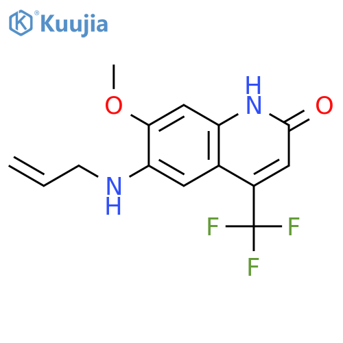 2(1H)-Quinolinone, 7-methoxy-6-(2-propenylamino)-4-(trifluoromethyl)- structure