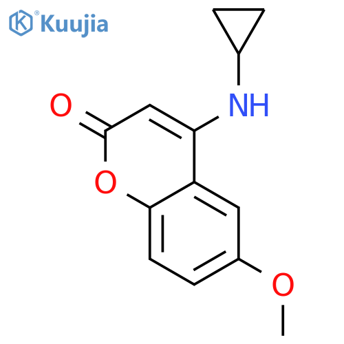 2H-1-Benzopyran-2-one, 4-(cyclopropylamino)-6-methoxy- structure