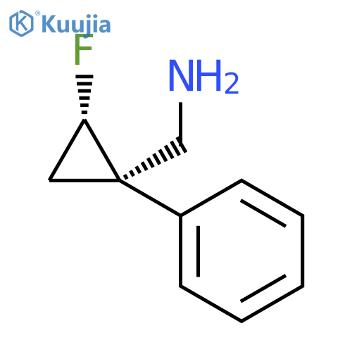 Cyclopropanemethanamine, 2-fluoro-1-phenyl-, (1R,2S)-rel- (9CI) structure