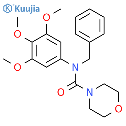 N-benzyl-N-(3,4,5-trimethoxyphenyl)morpholine-4-carboxamide structure