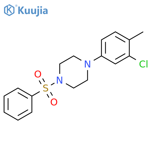 1-(benzenesulfonyl)-4-(3-chloro-4-methylphenyl)piperazine structure
