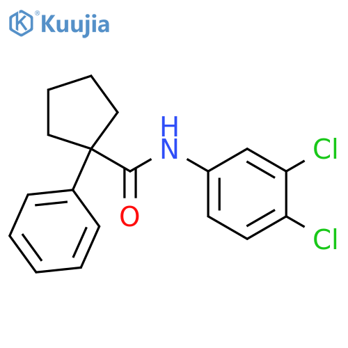 N-(3,4-dichlorophenyl)-1-phenylcyclopentane-1-carboxamide structure