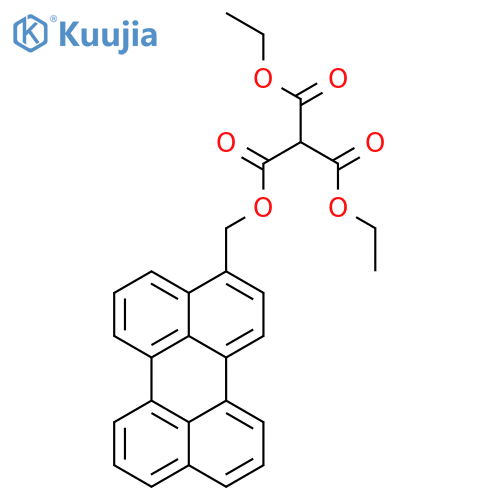 Methanetricarboxylic acid, diethyl 3-perylenylmethyl ester structure